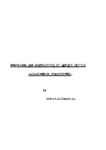 ﻿مورفولوژی و پراکنش برخی روزن داران کربنیفر بریتانیا