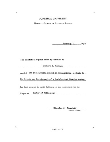 ﻿مکتب جامعه‌شناسی در جرم‌شناسی: مطالعه‌ای در پیدایش و توسعه نظام فکری جامعه‌شناختی