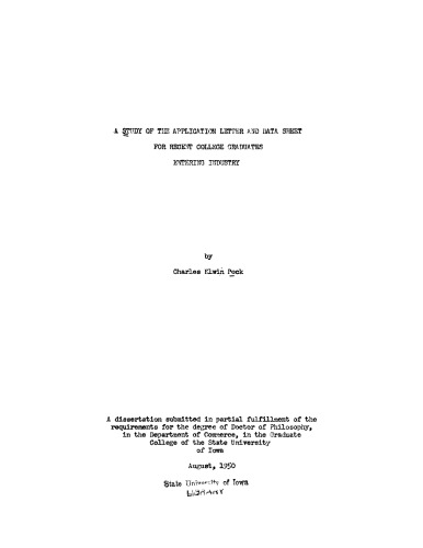 ﻿مطالعه نامه درخواست و برگه داده برای فارغ التحصیلان اخیر کالج که وارد صنعت می شوند