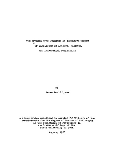﻿اثرات تغییرات اضطراب، شکست و تکرار درون سریالی بر اندازه گیری حافظه فوری