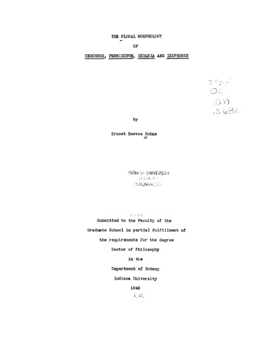 ﻿مورفولوژی گل Cenchrus، Pennisetum، Setaria و Ixophorus