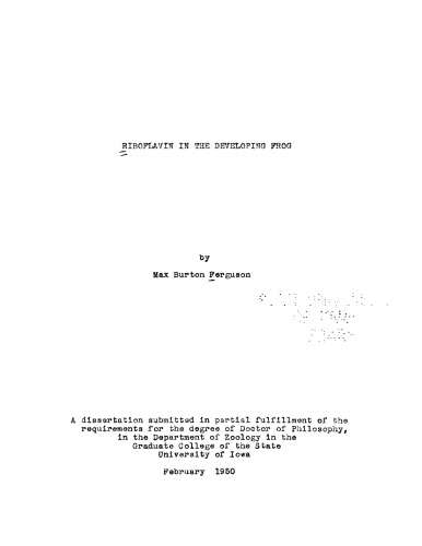 ﻿ریبوفلاوین در قورباغه در حال رشد