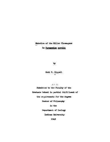 ﻿جهش پلاسماژن قاتل در Paramecium aurelia
