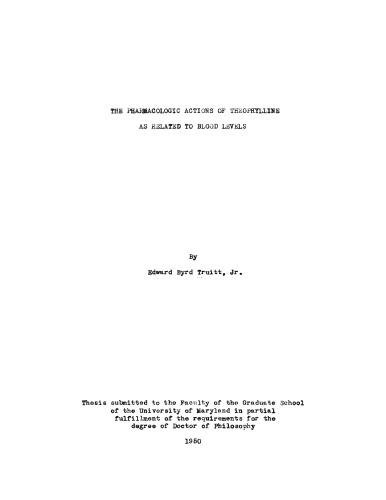 ﻿اثرات فارماکولوژیک تئوفیلین در ارتباط با سطح خون