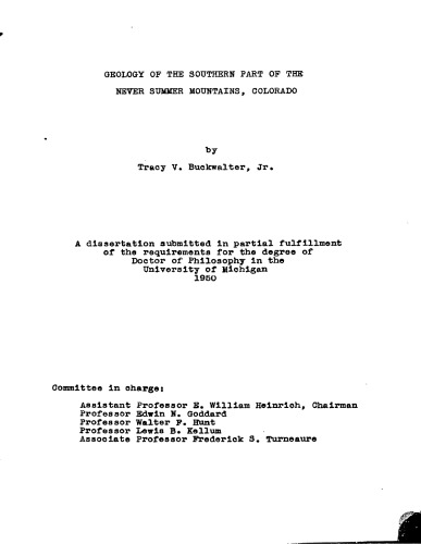 ﻿زمین شناسی بخش جنوبی کوه های هرگز تابستانی، کلورادو
