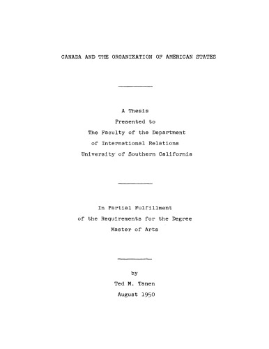 ﻿کانادا و سازمان کشورهای آمریکایی