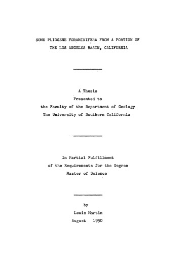 ﻿برخی روزن داران پلیوسن از بخشی از حوضه لس آنجلس، کالیفرنیا
