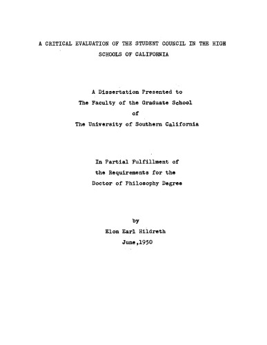 ﻿ارزیابی انتقادی از شورای دانش آموزی در دبیرستان های کالیفرنیا