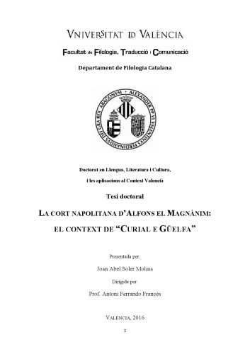 ﻿دادگاه ناپلی آلفونسوی باشکوه: زمینه 