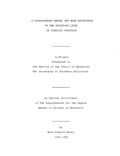 ﻿یک کتابچه راهنمای هماهنگ کننده ها برای تجربه کار در سطح متوسطه در عمل دفتری