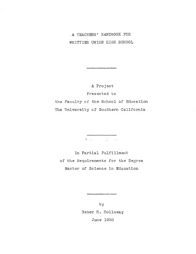 ﻿کتاب راهنمای معلمان برای دبیرستان Whittier Union