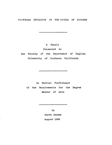 ﻿آموزش ویکتوریایی در رمان های دیکنز