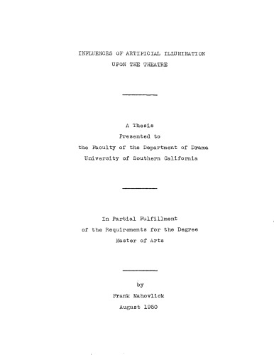 ﻿تأثیرات نور مصنوعی بر تئاتر