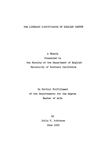 ﻿اهمیت ادبی ویلیام ککستون