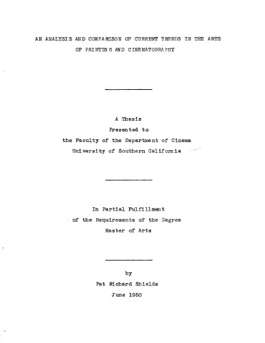 ﻿تحلیل و مقایسه روندهای جاری در هنرهای نقاشی و سینما