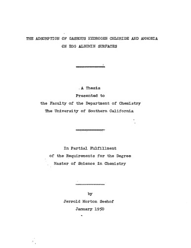 ﻿جذب هیدروژن کلرید گازی و آمونیاک بر روی سطوح آلبومین تخم مرغ