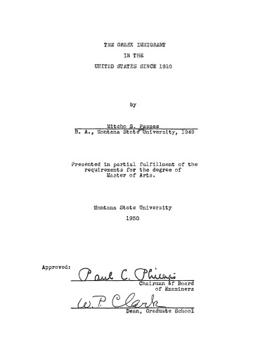 ﻿مهاجر یونانی در ایالات متحده از سال 1910
