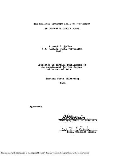 ﻿آرمان زیبایی شناختی قرون وسطایی تناسب در اشعار طولانی تر چاسر