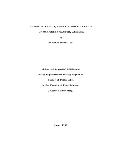 ﻿گسل‌های سنوزوئیک، شن‌ها و آتشفشان‌های اوک کریک کانیون، آریزونا