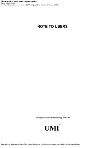 ﻿تجزیه و تحلیل ریاضی عمل آمیلاز