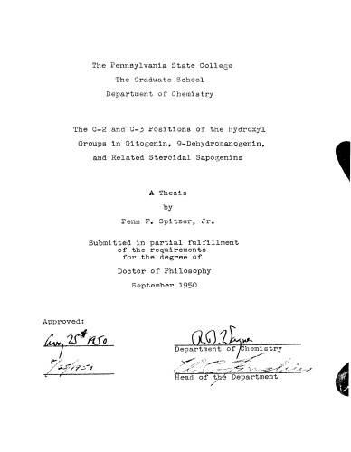 ﻿موقعیت های C-2 و C-3 گروه های هیدروکسیل در ژیتوژنین، 9-دهیدرومانوژنین و ساپوژنین های استروئیدی مرتبط