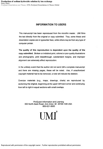 ﻿تولید محلول هیدروکسید سدیم توسط تبادل یونی