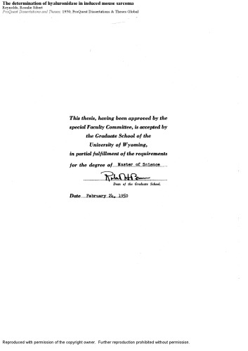 ﻿تعیین هیالورونیداز در سارکوم القا شده موش