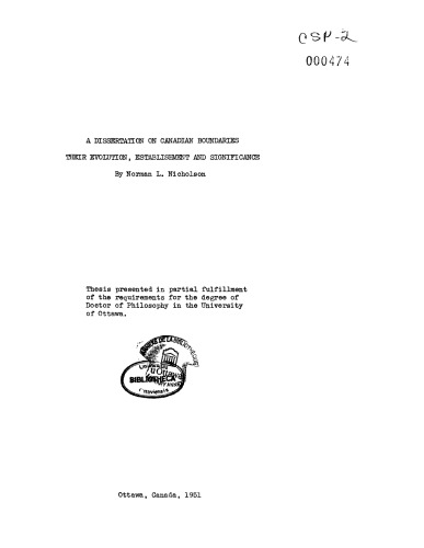 ﻿پایان نامه ای در مورد مرزهای کانادا: تکامل، استقرار و اهمیت آنها