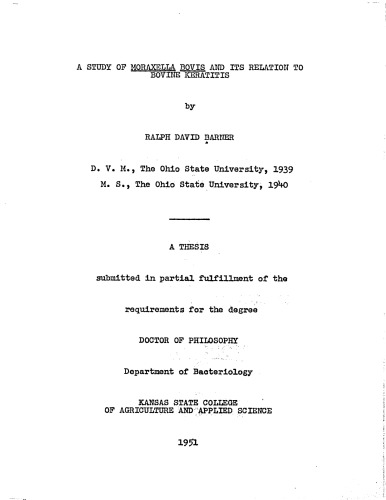 ﻿مطالعه ای از Moraxella Bovis و ارتباط آن با کراتیت گاو