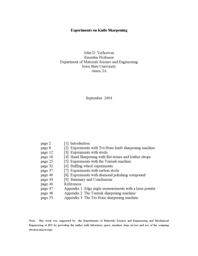 ﻿آزمایشات بر روی چاقو تیز کردن