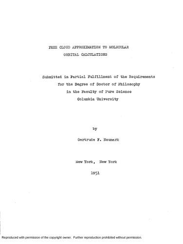 ﻿تقریب ابر رایگان به محاسبات مداری مولکولی