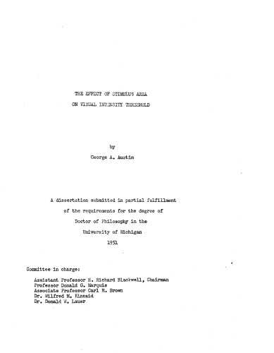 ﻿اثر ناحیه محرک بر آستانه شدت بصری