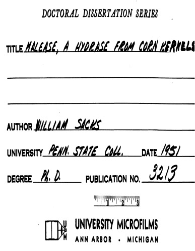 ﻿مالئاز، یک هیدراز از دانه های ذرت