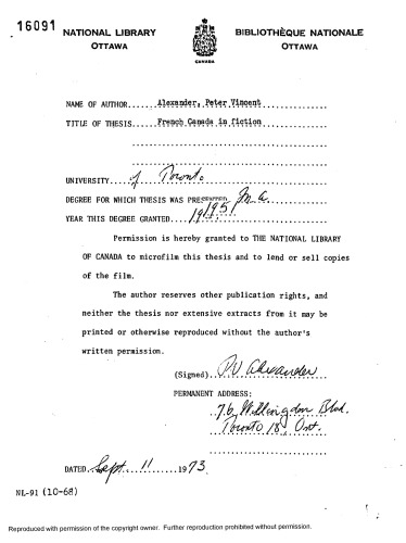 ﻿فرانسه کانادا در داستان