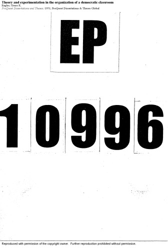 ﻿تئوری و آزمایش در سازماندهی کلاس درس دموکراتیک