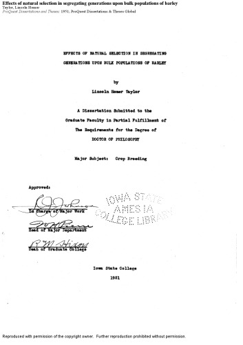 ﻿اثرات انتخاب طبیعی در جداسازی نسل ها بر جمعیت های توده جو