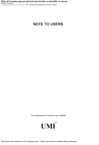 ﻿تأثیر خصوصیات جسمی کل وایومینگ بر دوام بتن