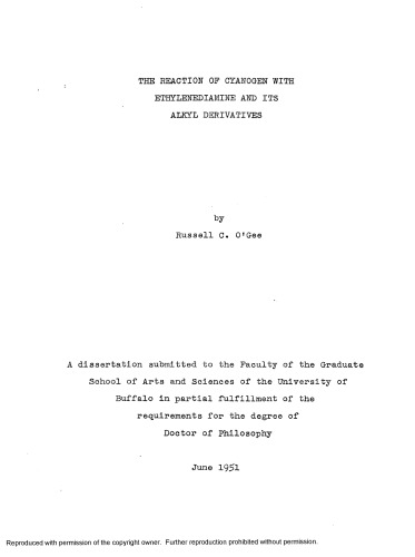 ﻿واکنش سیانوژن با اتیلن دی آمین و مشتقات آلکیل آن