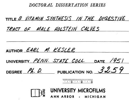 ﻿سنتز ویتامین B در دستگاه گوارش گوساله های نر هلشتاین