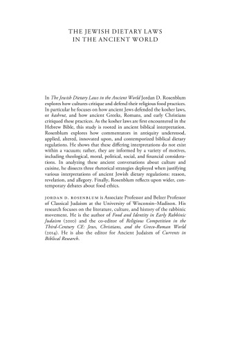 ﻿قوانین رژیم غذایی یهودیان در جهان باستان