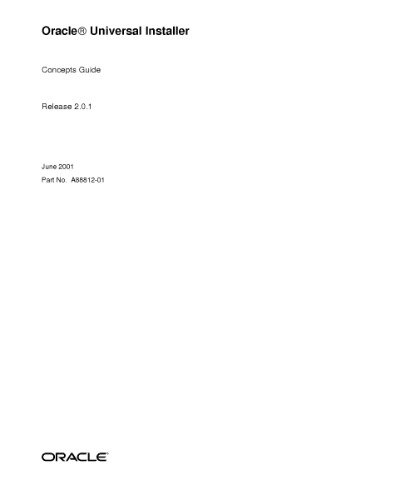 ﻿Oracle Universal Installer. راهنمای مفاهیم (بخش شماره A88812-01) (نسخه 2.0.1)