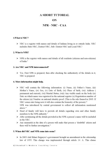 ﻿NPR NRC CAA در پرسش پاسخ به زبان انگلیسی