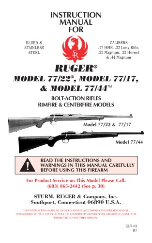 ﻿Rifles Ruger 77,22. 77،17. تفنگ اکشن پیچ 77,20