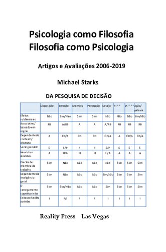 ﻿Psychology as Philosophy - Philosophy as Psychology -- مقالات و بررسی‌ها 2006-2019 (نسخه پرتغالی)