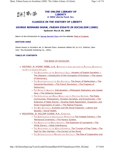 مقاله های فابیان در سوسیالیسم