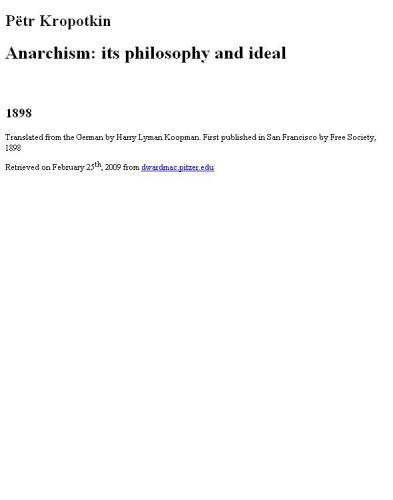 ﻿آنارشیسم: فلسفه و آرمان آن
