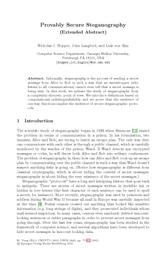 ﻿استگانوگرافی ایمن اثبات شده