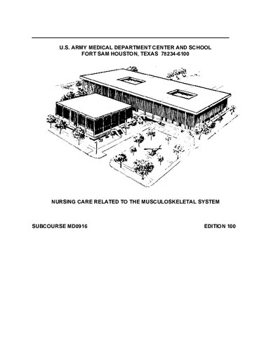 ﻿مراقبت های پرستاری مرتبط با سیستم اسکلتی عضلانی MD0916