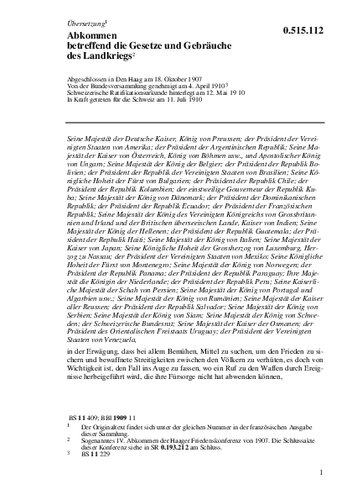 ﻿کنوانسیون های مربوط به قوانین و آداب و رسوم جنگ زمینی