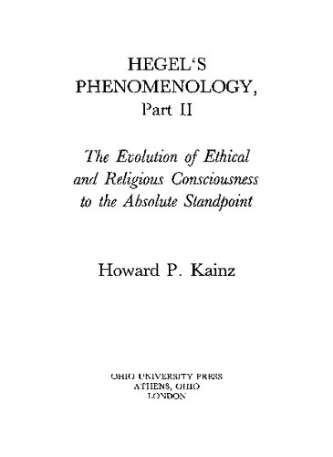 ﻿پدیدارشناسی هگل، بخش دوم: تحلیل و تفسیر